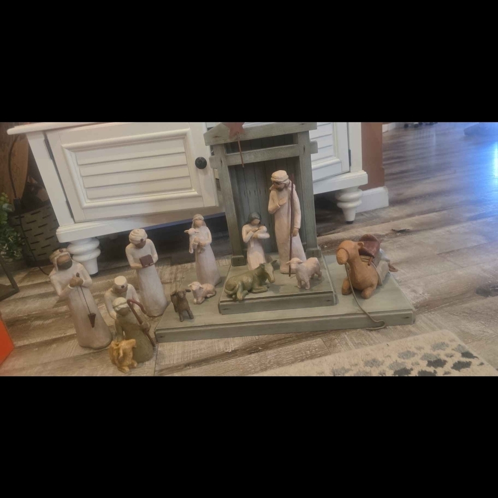 Willow Tree Nativity Scene - Cream and Brown